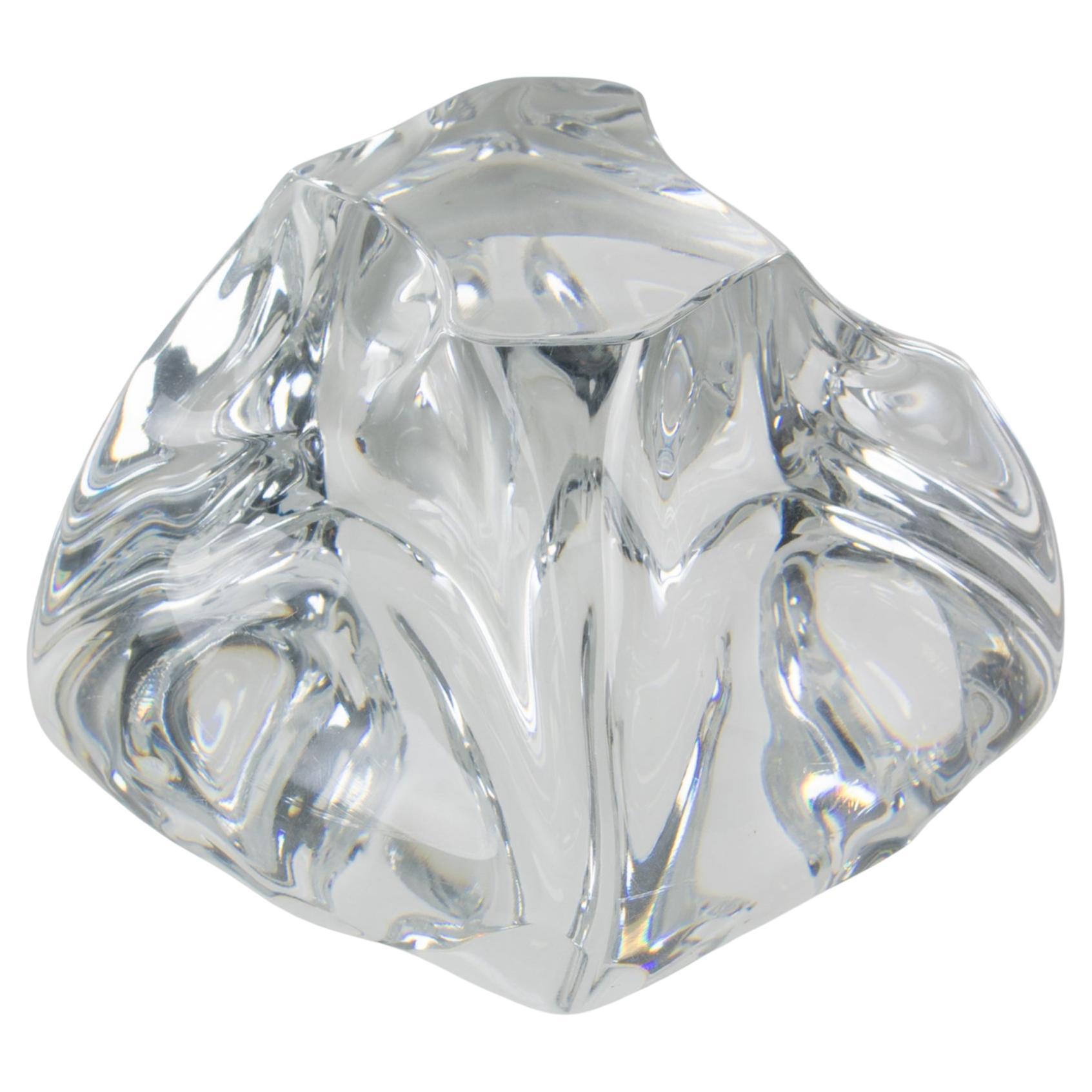 Daum France Crystal Desktop Accessory Paperweight Sculpture, circa 1950 For Sale