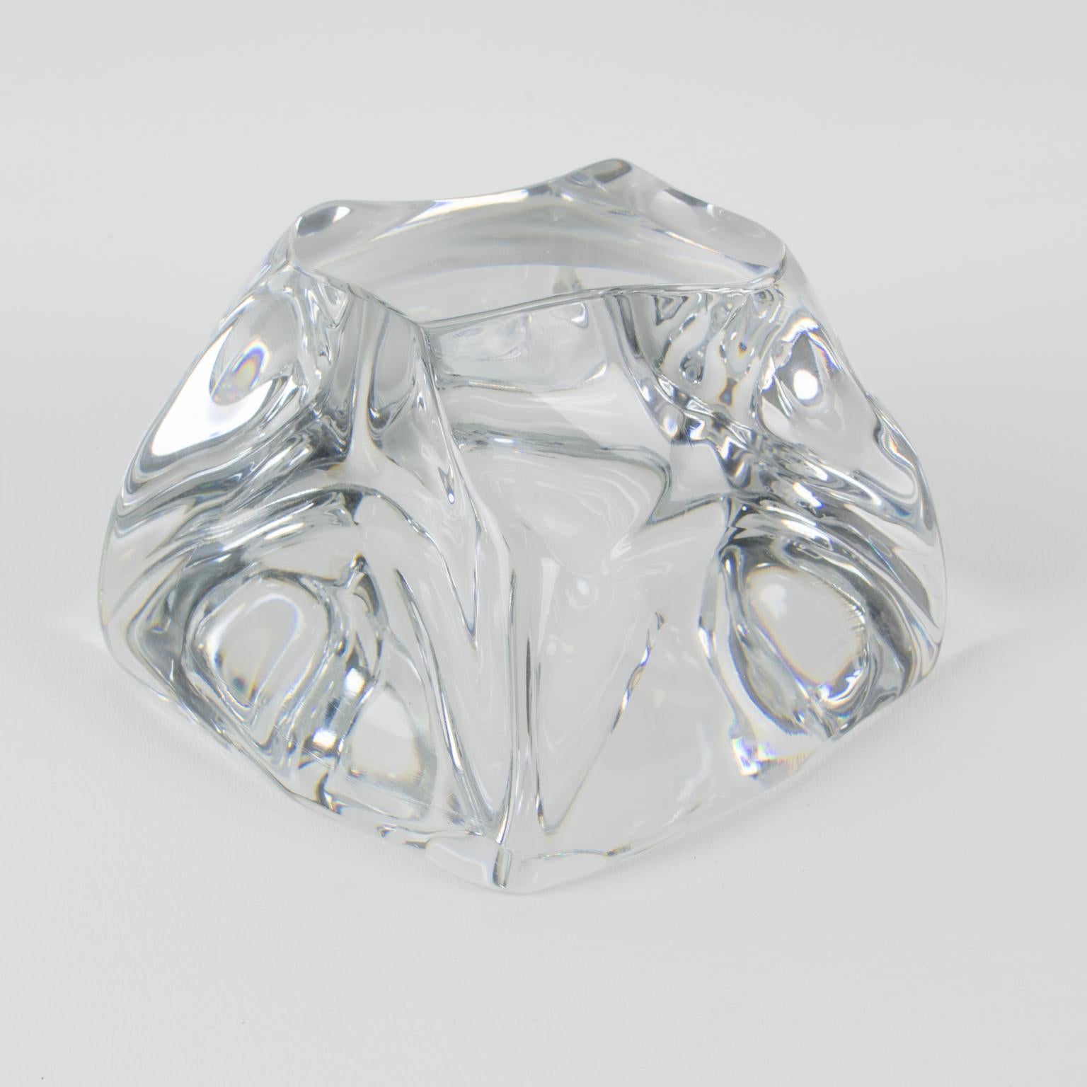Français Daum France Crystal Desktop Accessory Paperweight Sculpture en vente