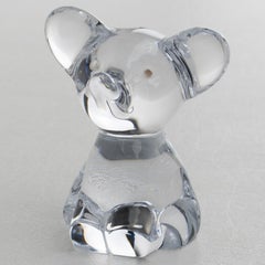 Daum France Crystal Elephant Paperweight or Decorative Sculpture