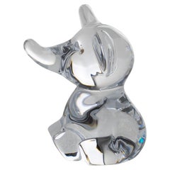 Daum France Kristall-Elefanten-Briefbeschwerer oder dekorative Skulptur aus Kristall