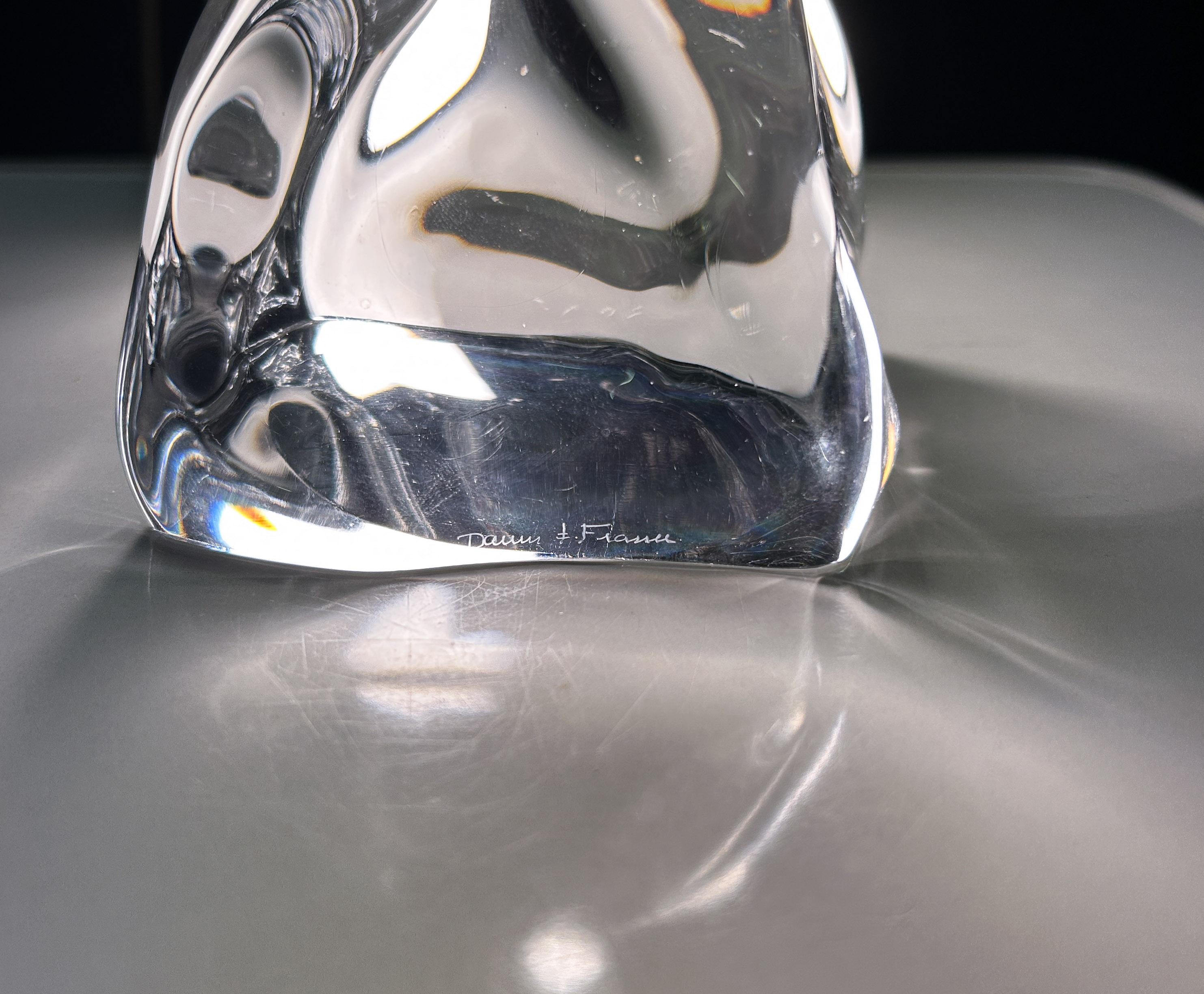 Daum France Crystal Glass table lamp 1965 For Sale 4