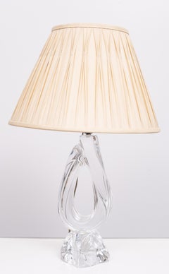 Daum France Crystal Glass table lamp 1965