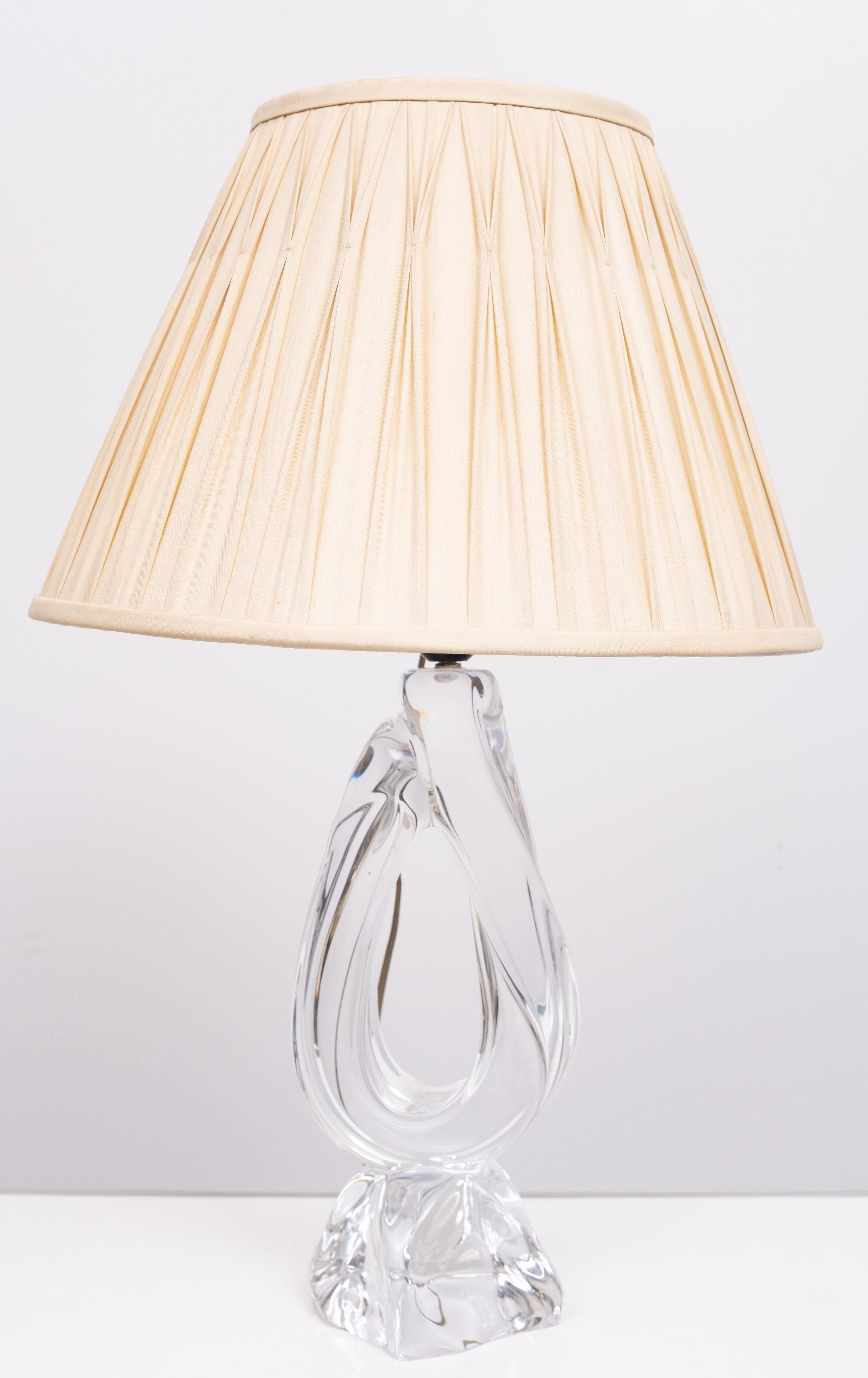 Daum France Crystal Glass table lamp 1965 In Good Condition For Sale In Den Haag, NL