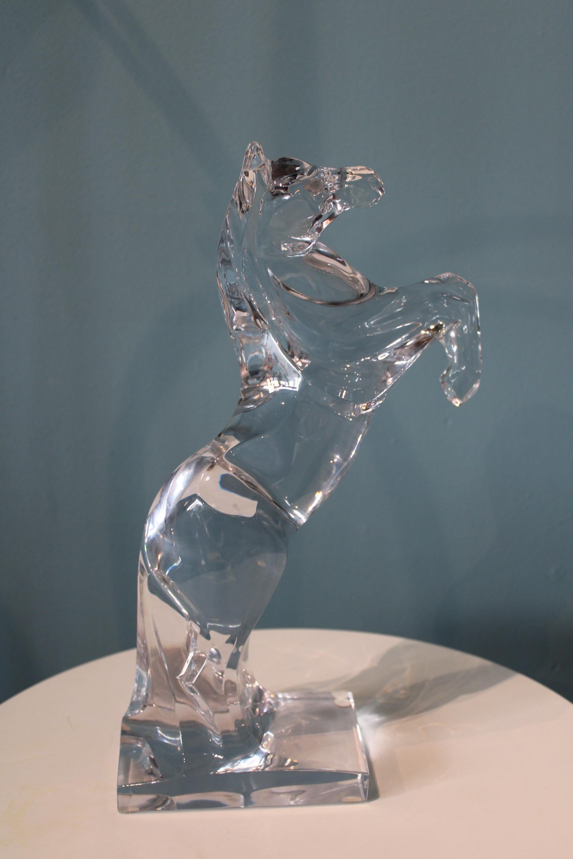Horse crystal sculpture, 
signed Daum FRANCE.