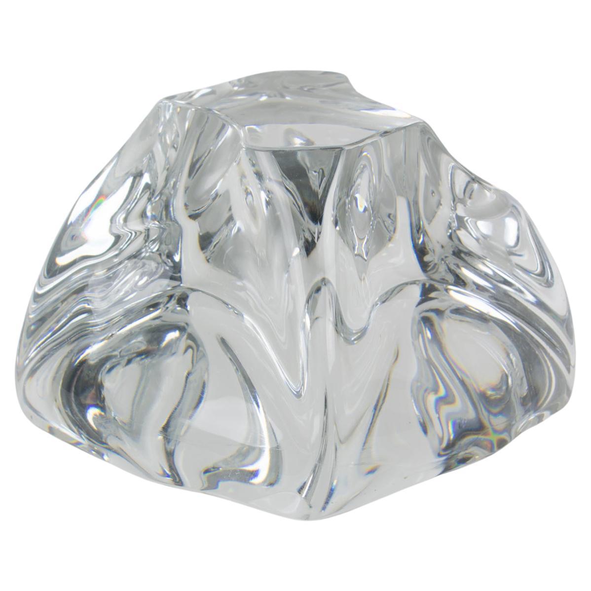 Daum France Crystal Paperweight Sculpture