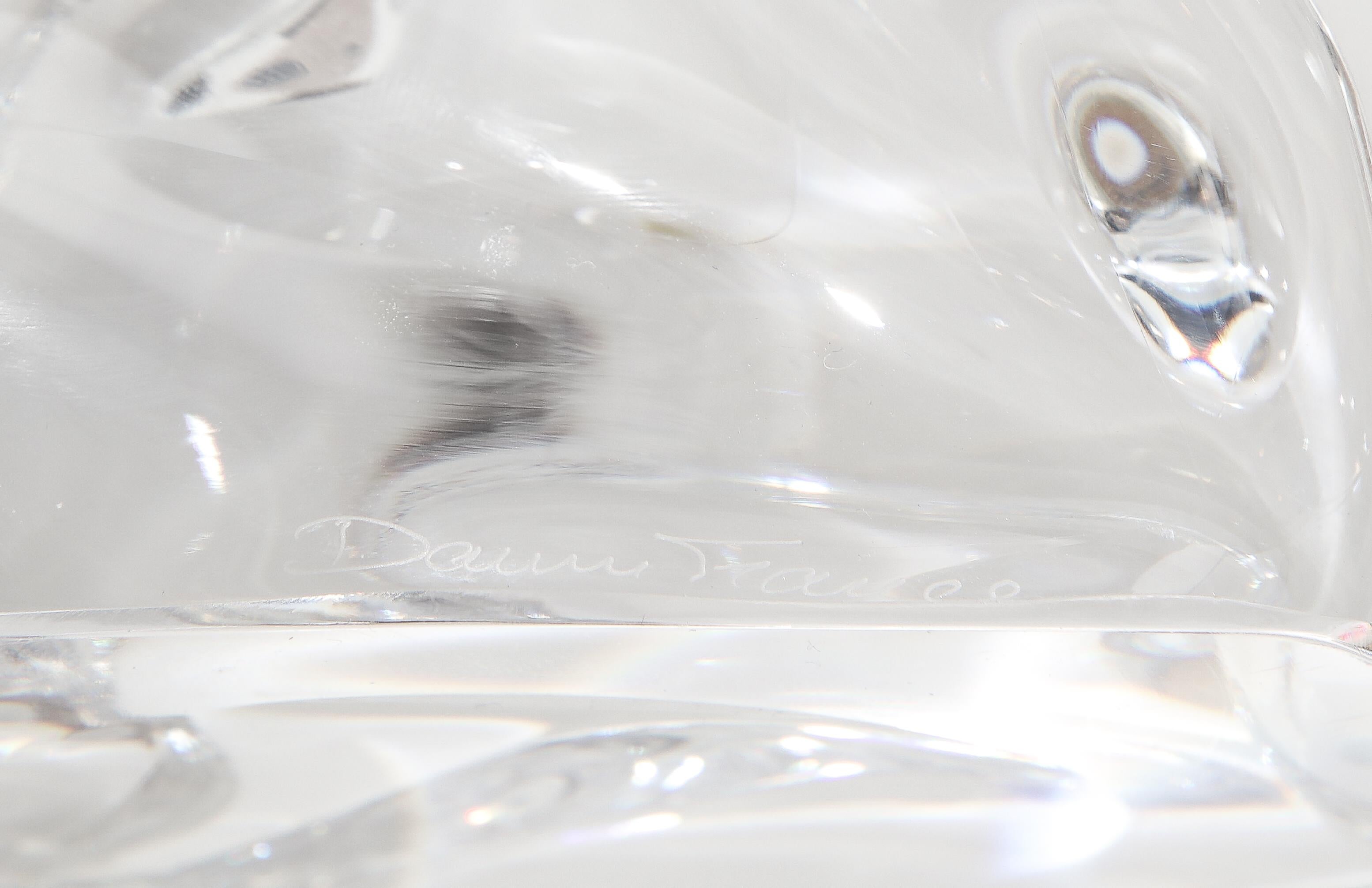 Cristal Daum France Crystal Sailboat Sculpture