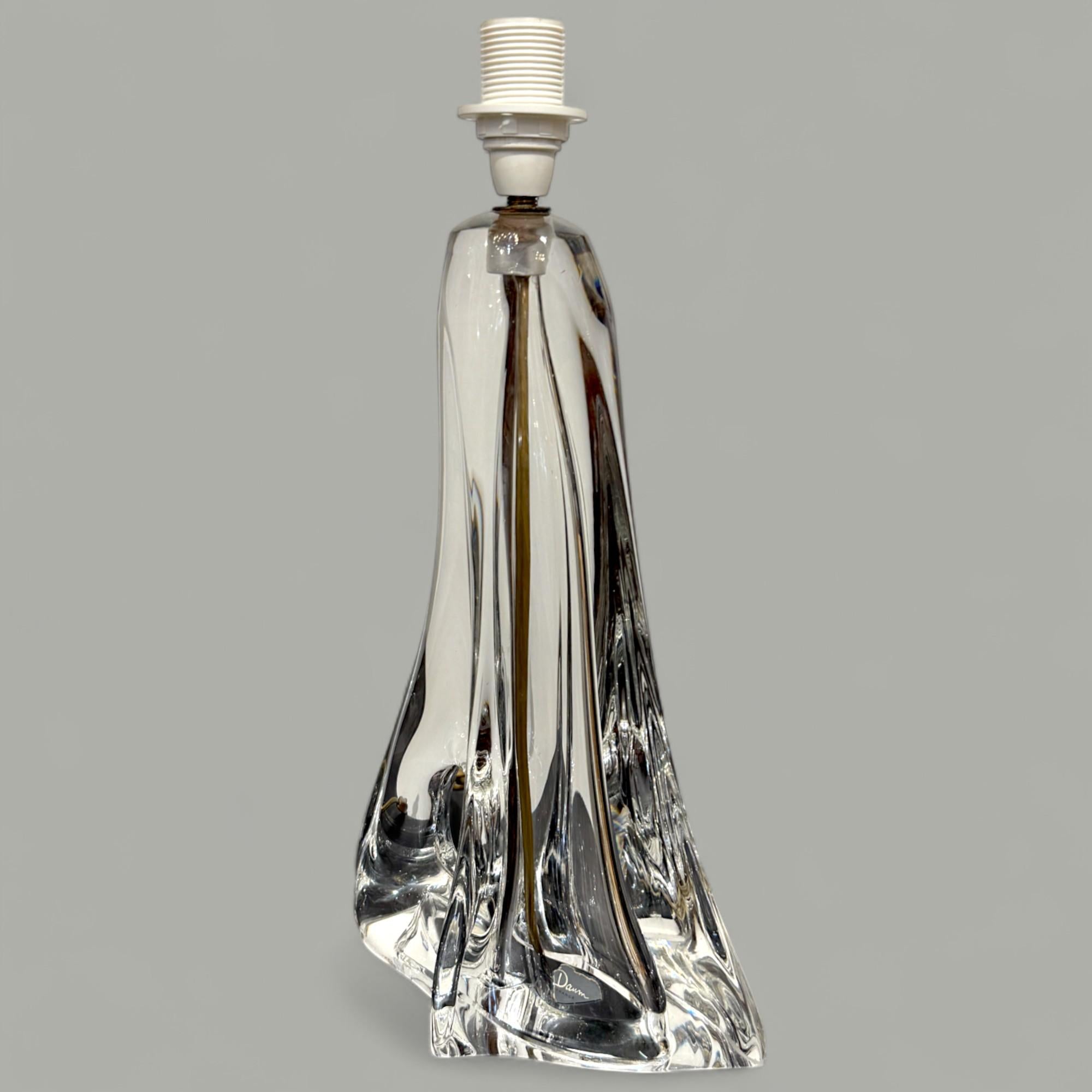 Daum France Crystal Table Lamp, 20th Century For Sale 5