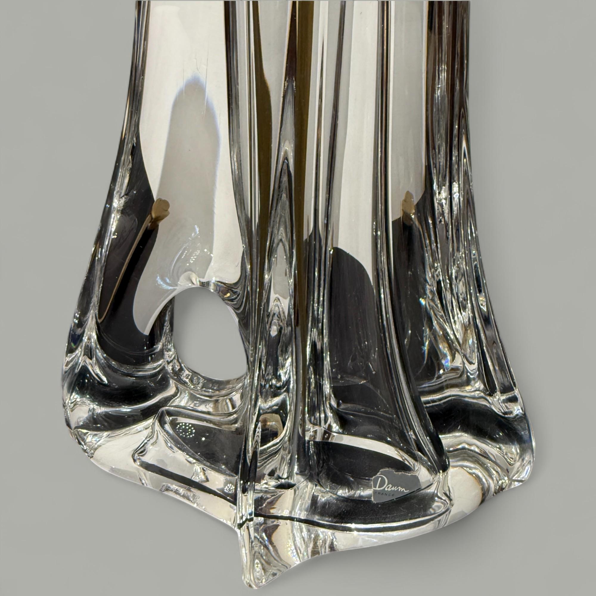 Daum France Crystal Table Lamp, 20th Century For Sale 1
