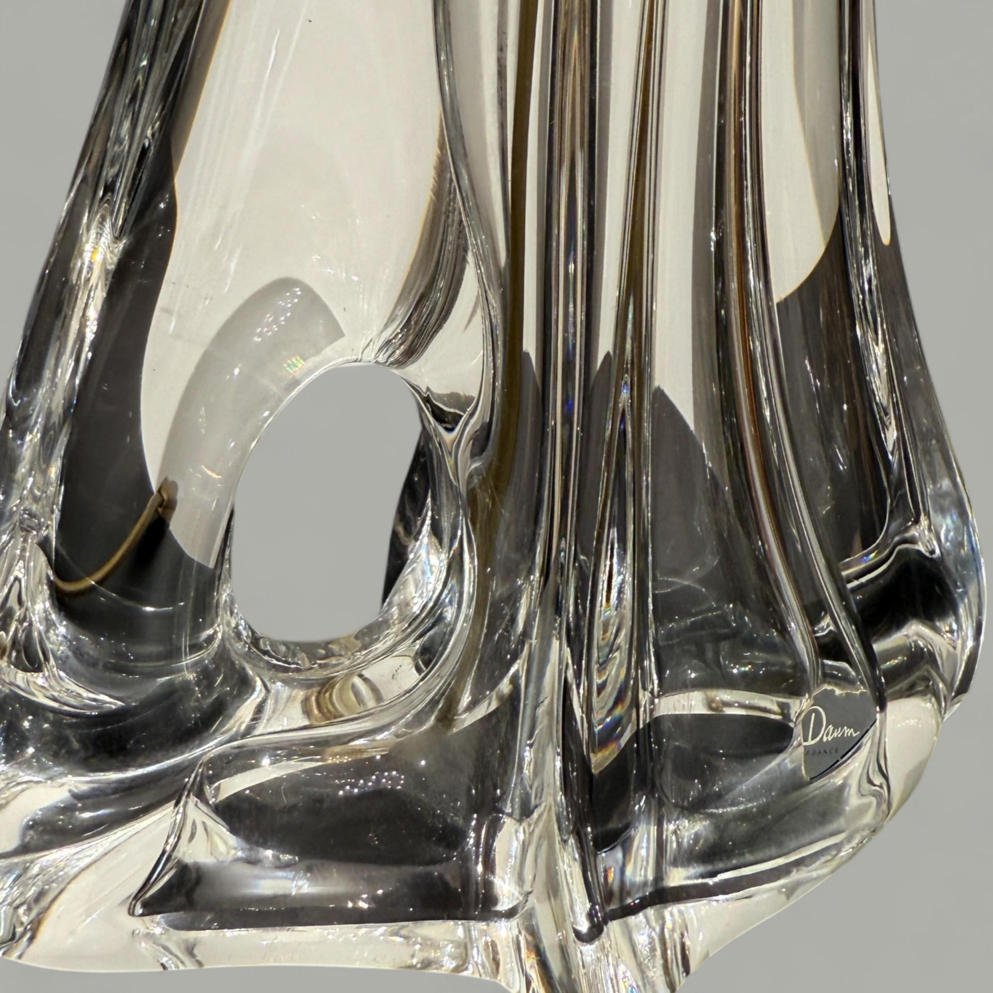 Daum France Crystal Table Lamp, 20th Century For Sale 3