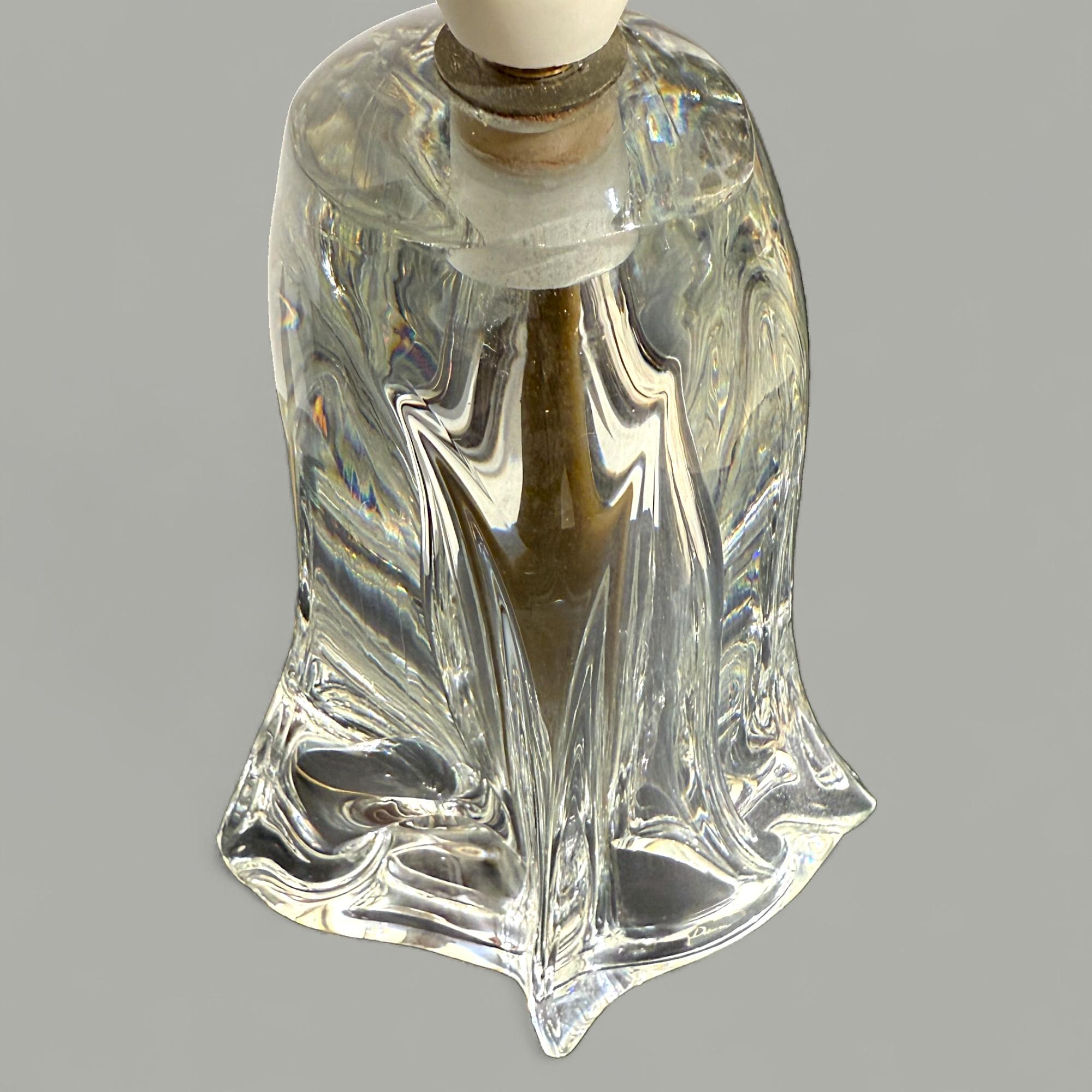 Daum France Crystal Table Lamp, 20th Century For Sale 4