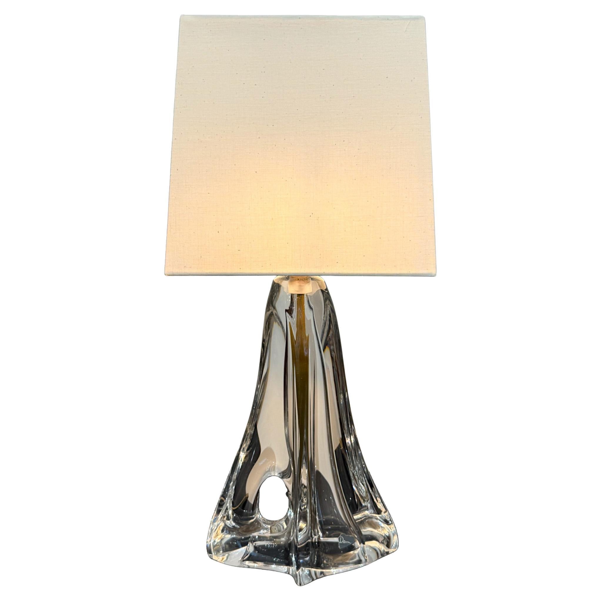 Daum France Crystal Table Lamp, 20th Century For Sale