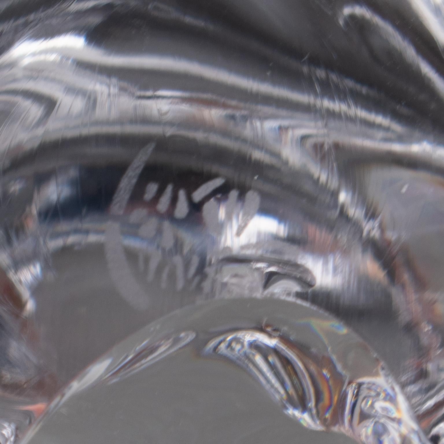 Pisapapeles o Escultura Decorativa Oso de Peluche de Cristal Daum France en venta 4
