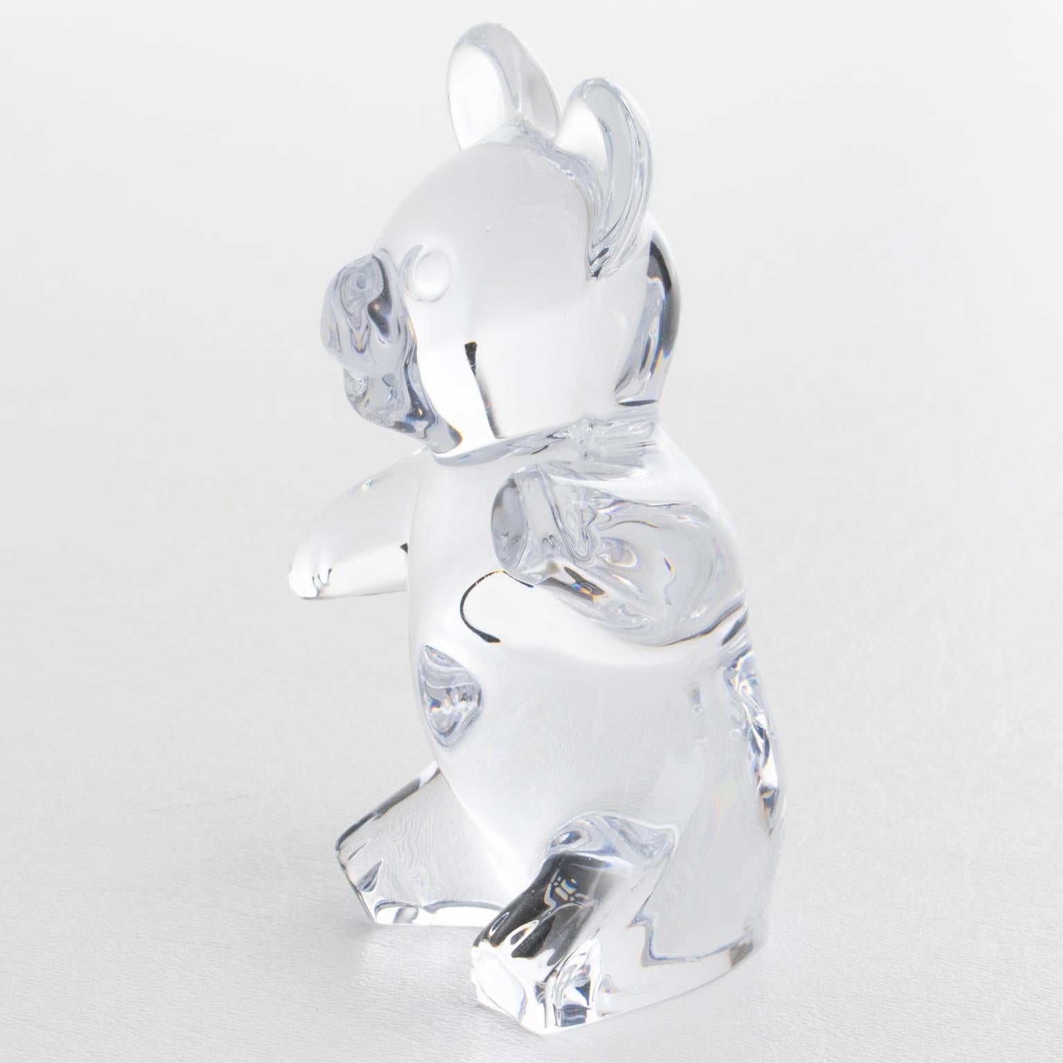 Pisapapeles o Escultura Decorativa Oso de Peluche de Cristal Daum France Francés en venta