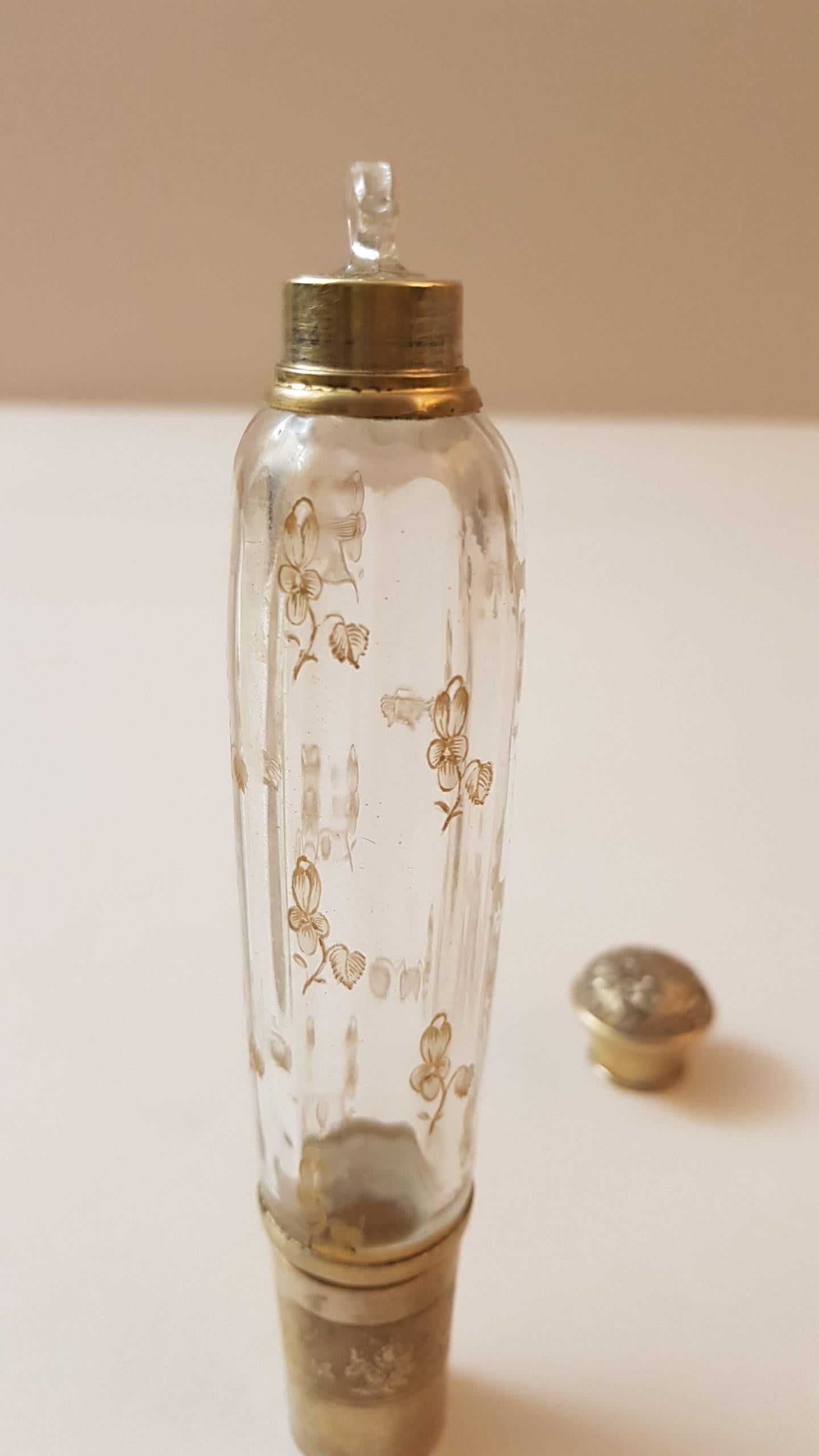 Daum Art Nouveau France Glass Silver Liquor Holder, 1890 For Sale 3