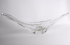 Daum France Important Crystal Centerpiece Bowl Vase, circa 1950