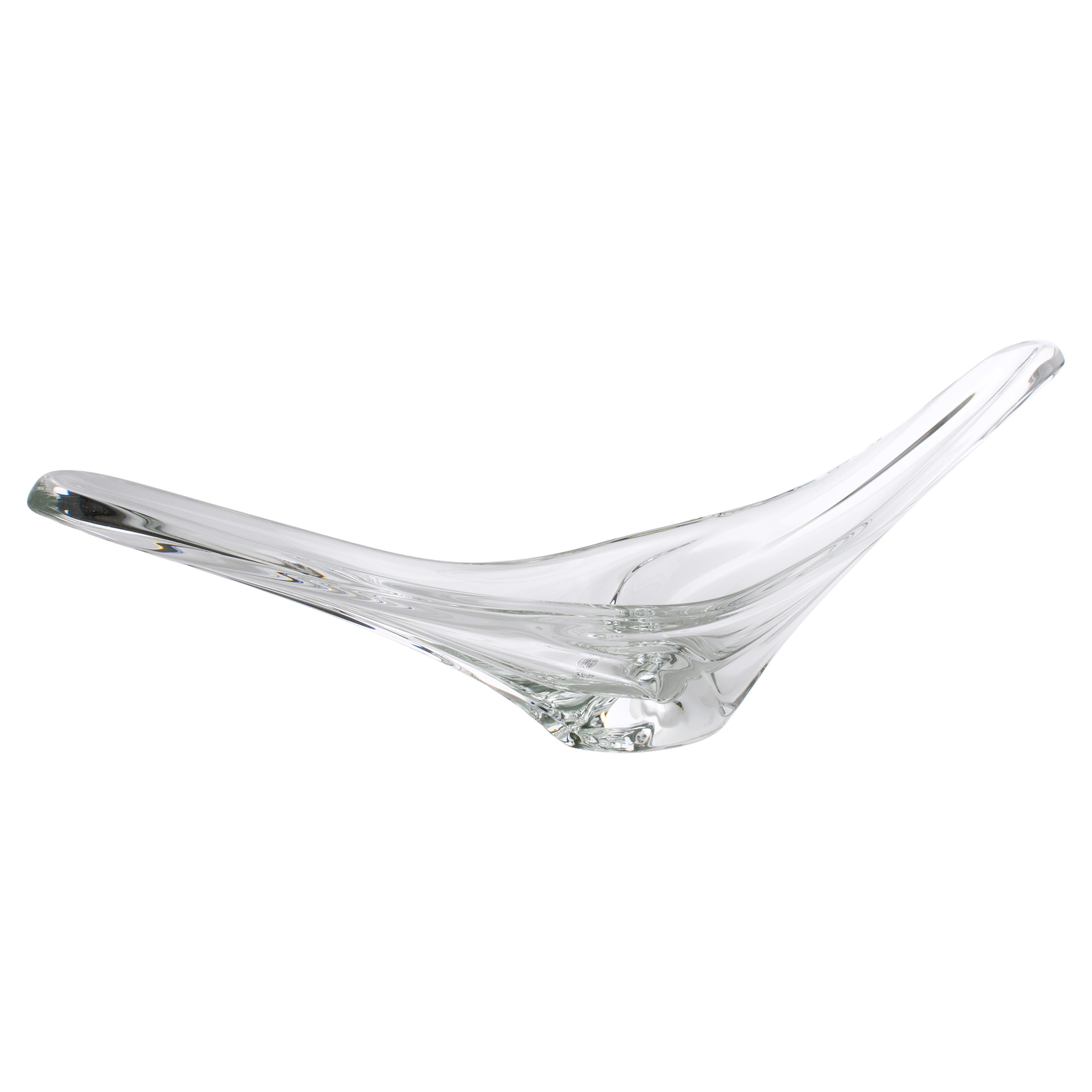 Daum France Important Crystal Centerpiece Bowl Vase, circa 1950