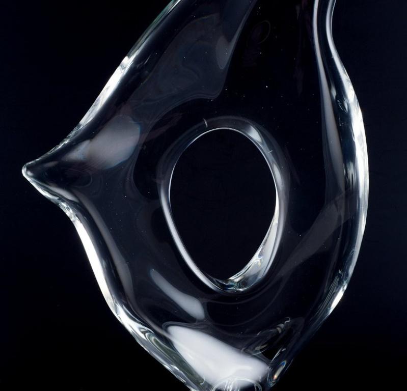 Daum, Francia. Grande scultura in vetro artistico trasparente. Forma astratta. in vendita 1