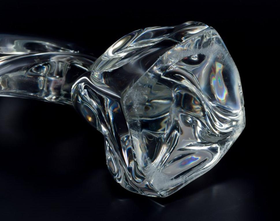 Daum, Francia. Grande scultura in vetro artistico trasparente. Forma astratta. in vendita 2