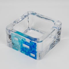 Cenicero Pate de Verre y Cuenco de Cristal de Daum France, hacia 1970