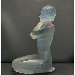 Sculpture en verre d'art Pte de Verre Eurydice Deville Chabrolle de Daum France
