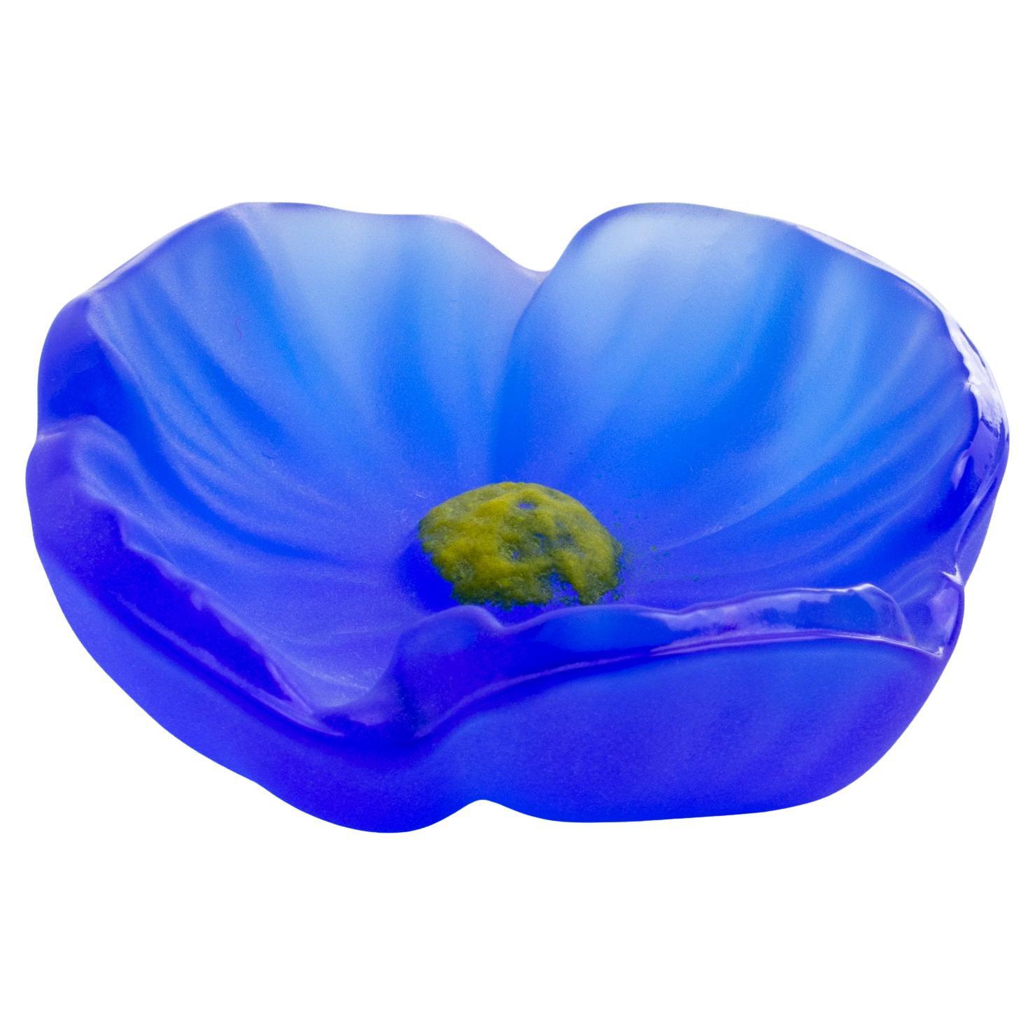 Daum France Pate de Verre Cactus Flower Paperweight or Decorative Sculpture