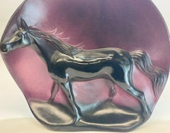 Daum France Pate De Verre Horse Sculpture, Camargue by Guy Petitfils, Ltd Ed 150