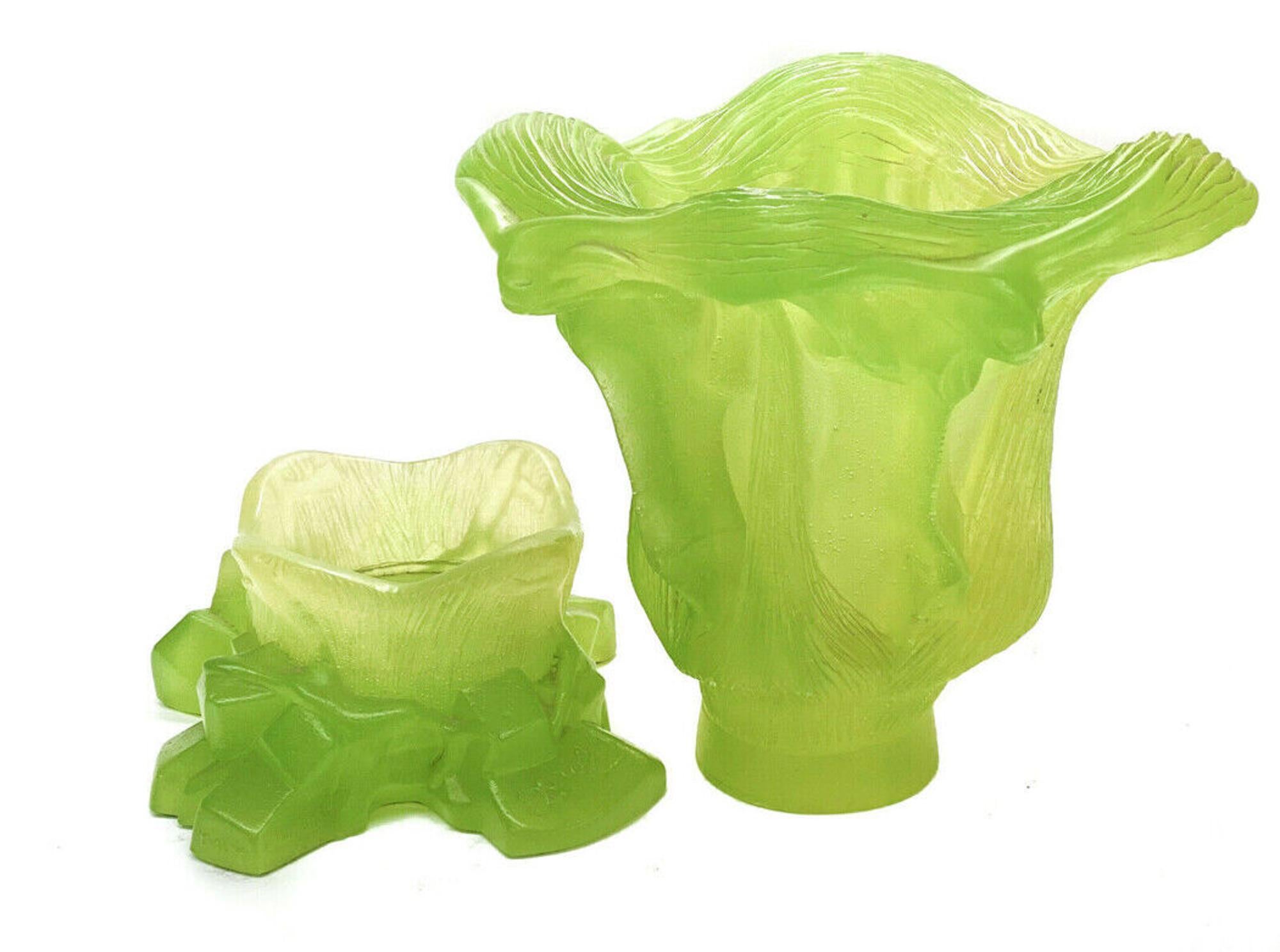 Daum France Pate De Verre Vert D'Espagne - Édition limitée de Salvador Dali en vente 2