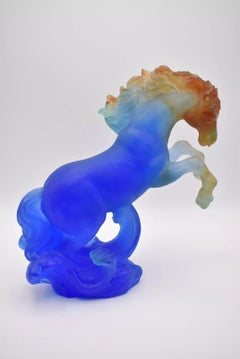 Daum France 'Rearing Horse' "Marly Collection"