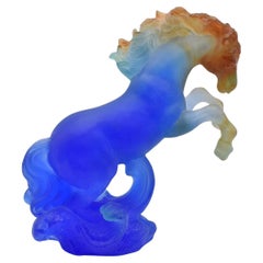 Daum France 'Rearing Horse' "Marly Collection"
