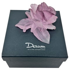 Daum France, "Rose Passion", fermacarte in pâte de verre "Crystal Rose", anni '90