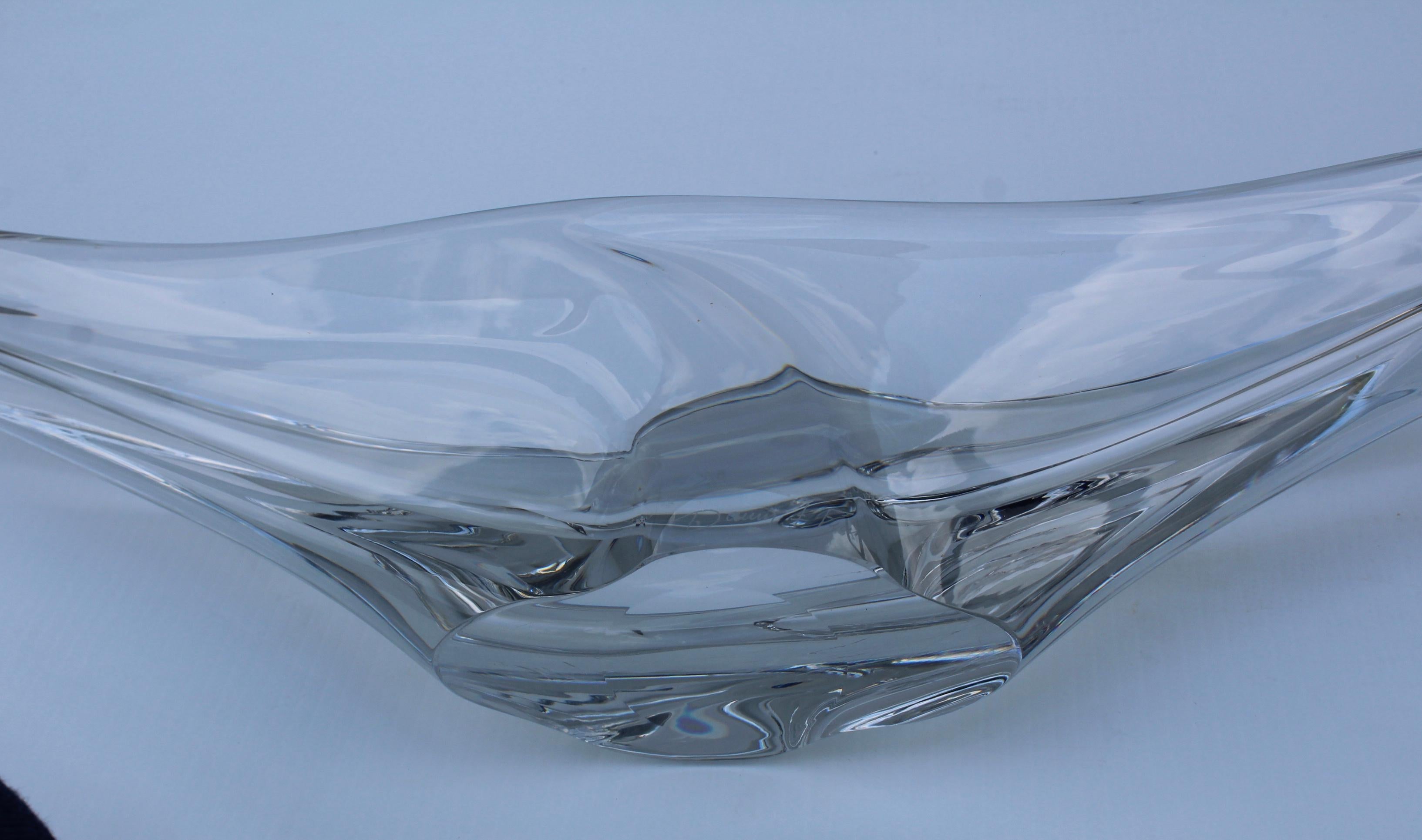Art Glass Daum France Sculptural Glass Bowl