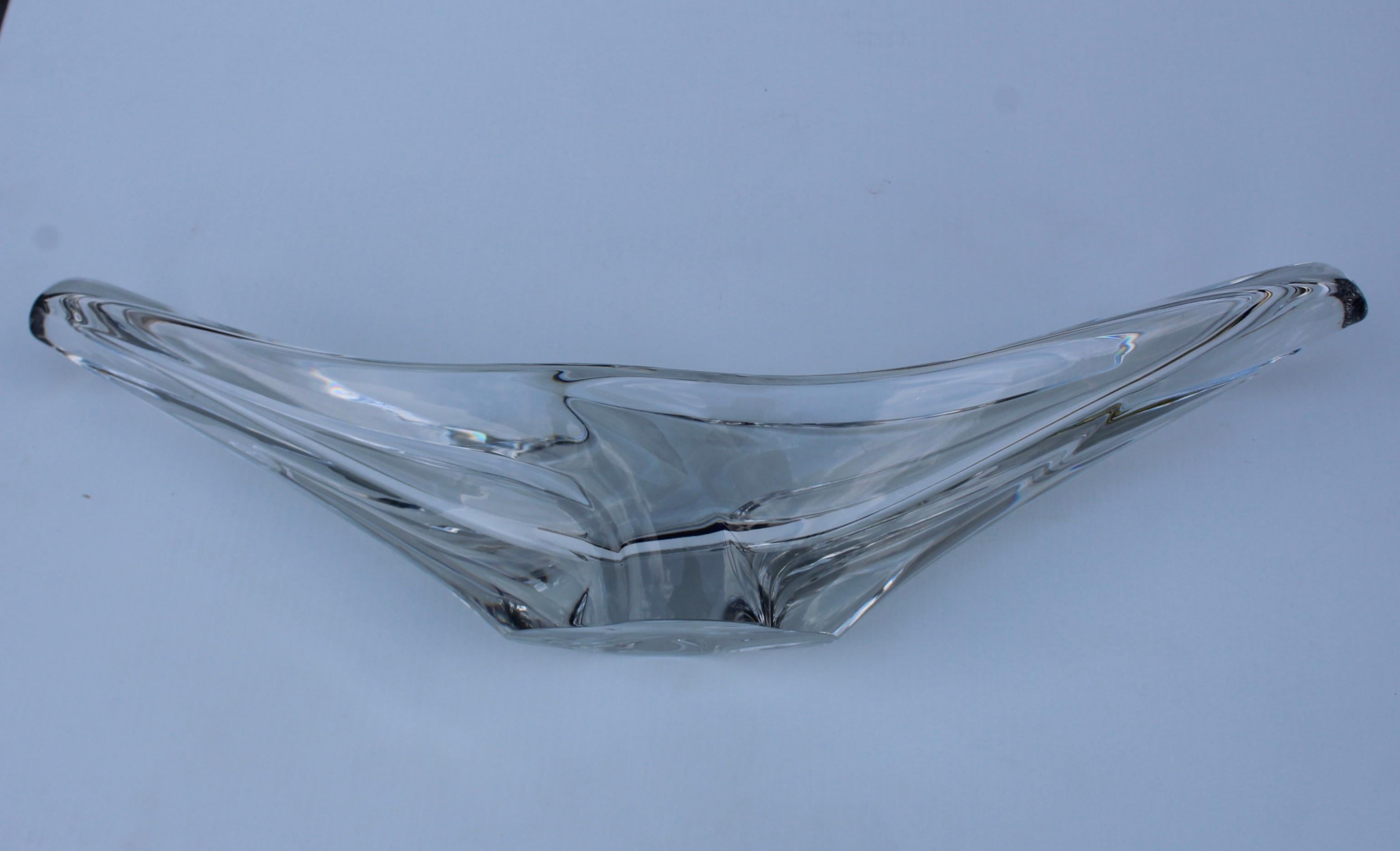 Daum France Sculptural Glass Bowl 1