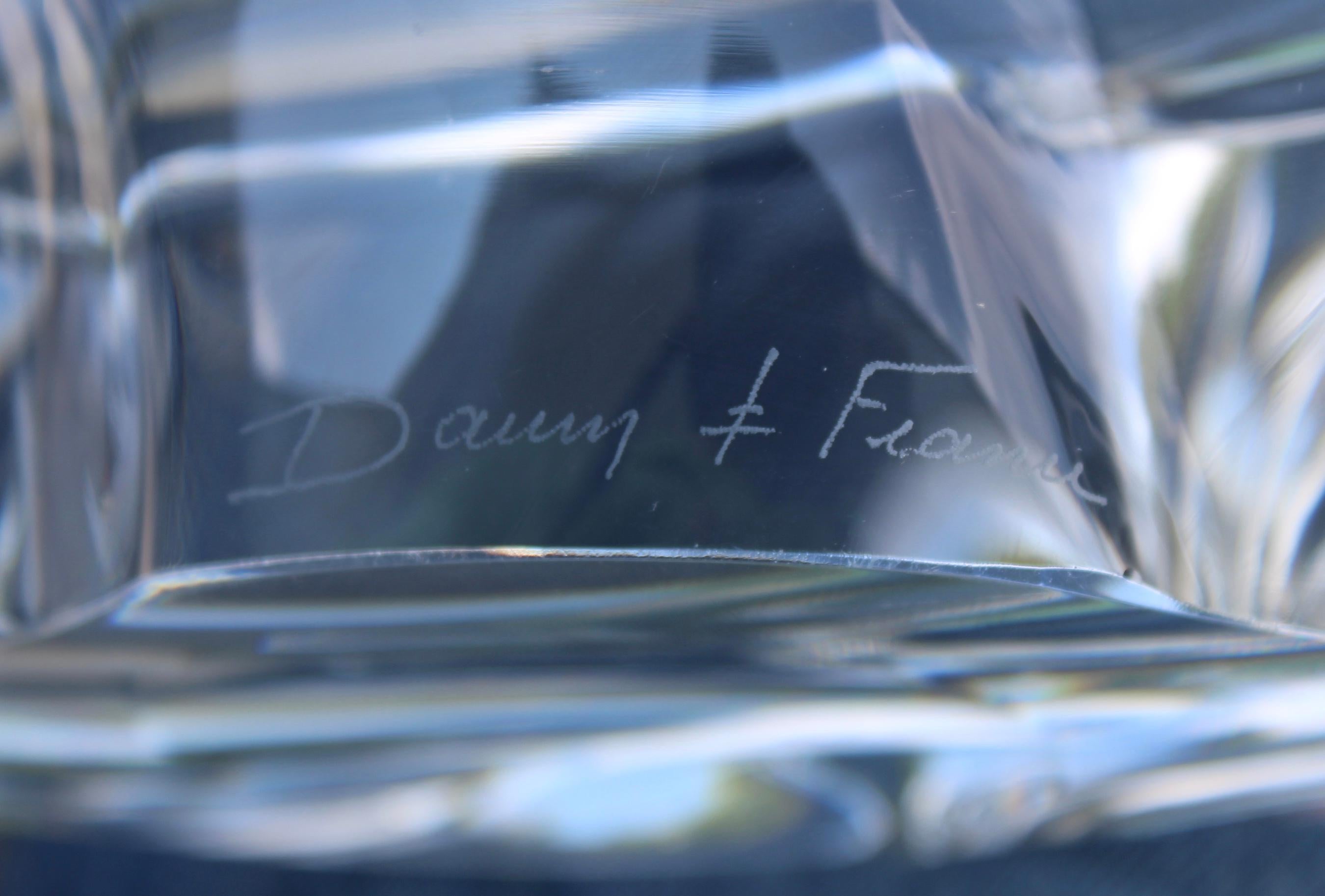 Daum France Sculptural Glass Bowl 2