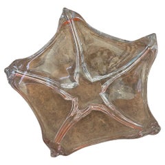 Daum France Sculptural “Starfish” Crystal Centerpiece Bowl