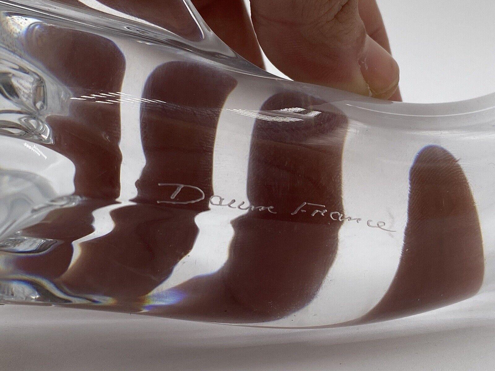 daum France Crystal Dolphin Sculpture 1