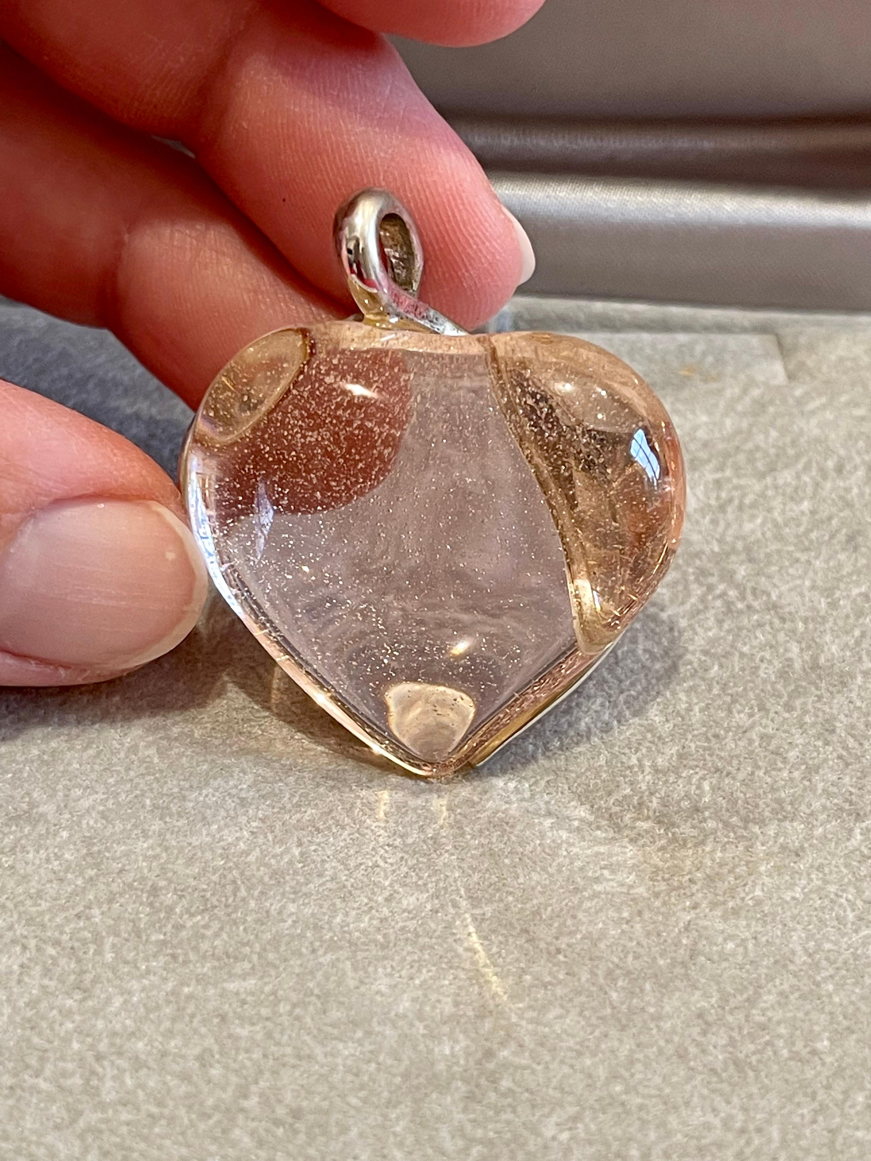 Français Daum France, Pendentif en argent et cristal, 20e siècle