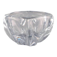 Daum, France, Small Bowl in Clear Mouth-Blown Art Glass, Mid-20th Century