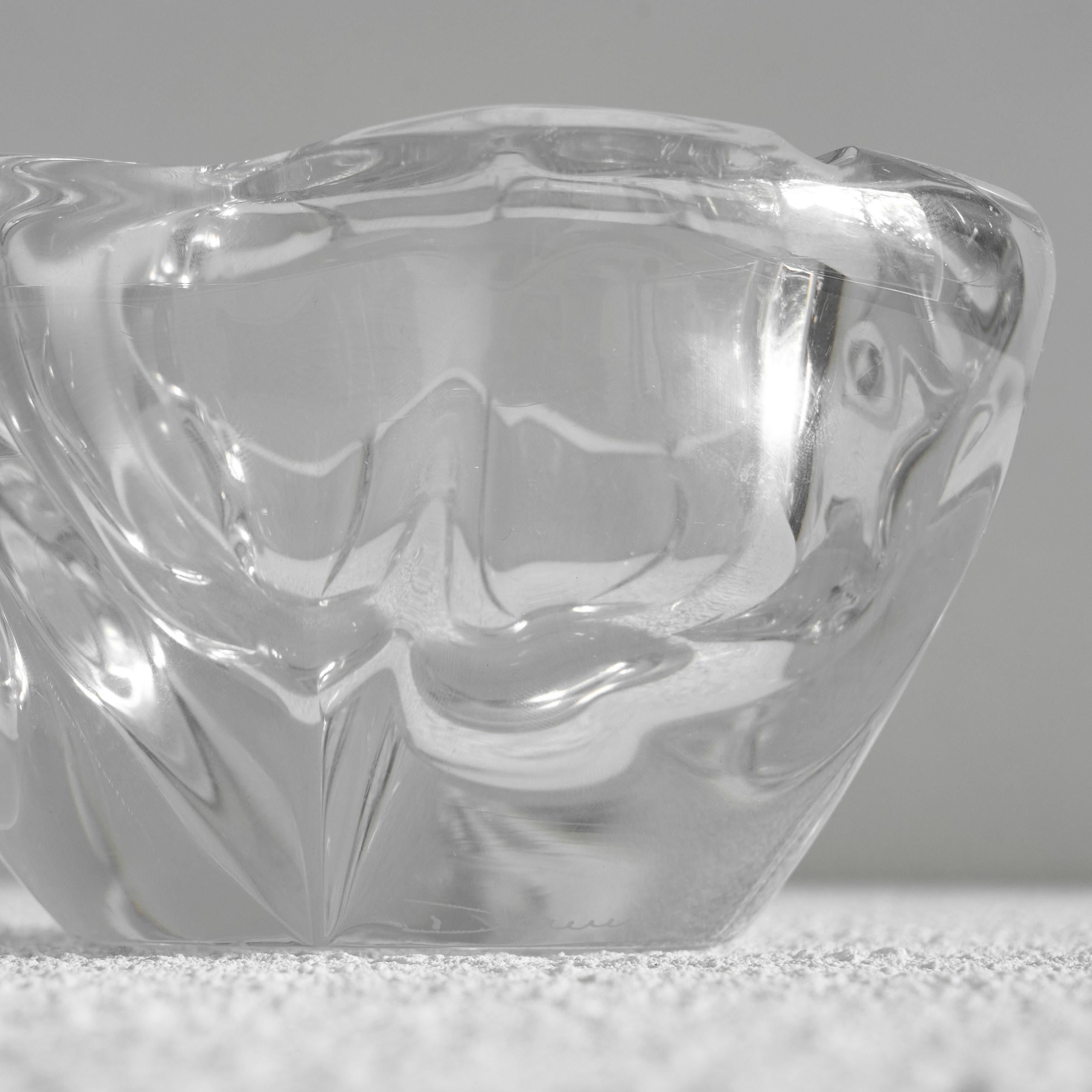 Daum France Solid Glass Bowl or Vide Poche In Good Condition For Sale In Tilburg, NL
