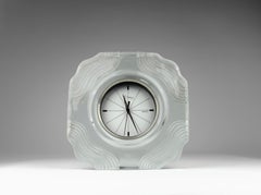 Daum France, Table Clock "Topography", 1970s