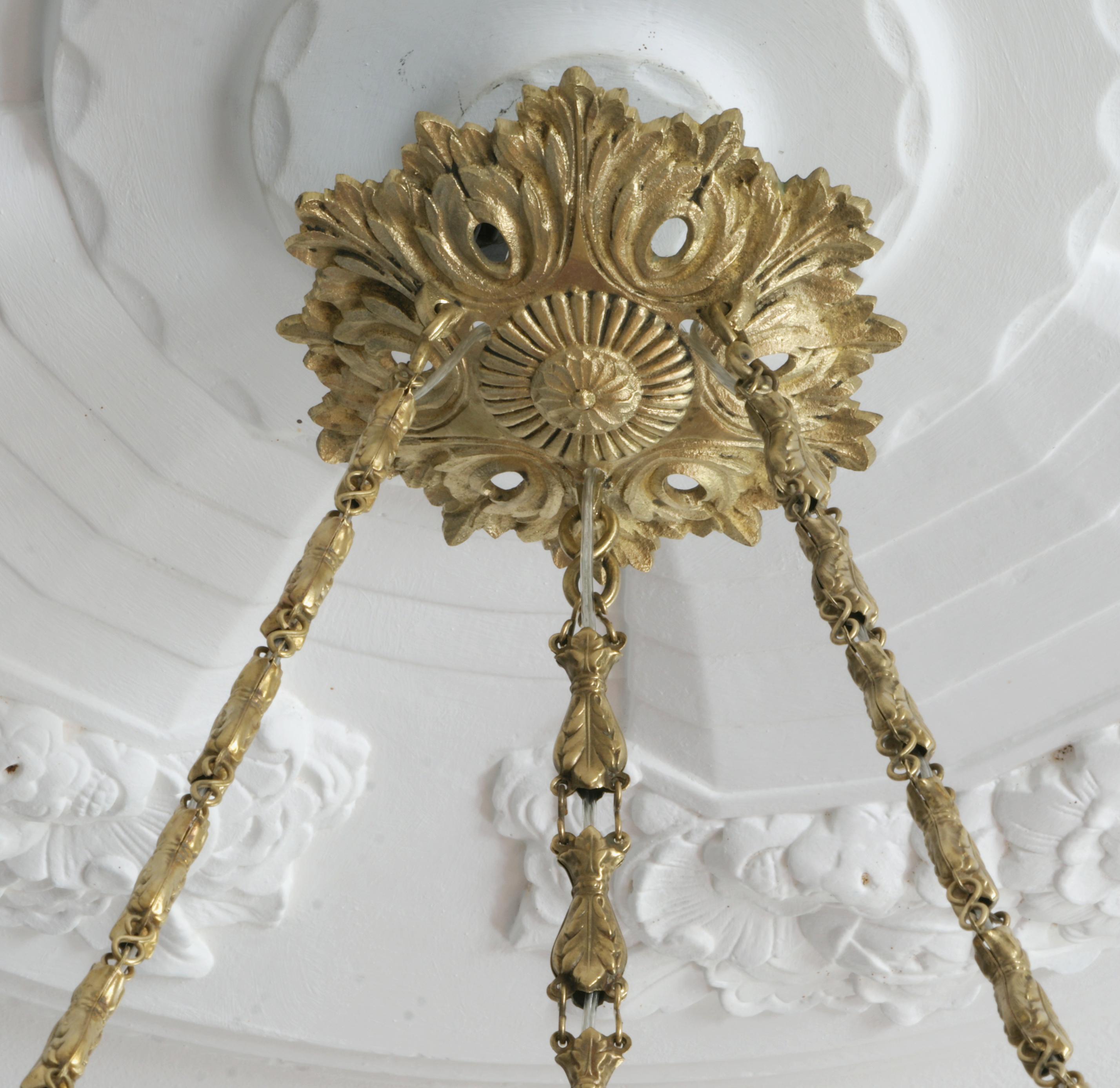 Daum French Art Deco Pendant Chandelier, 1918-1920 For Sale 7