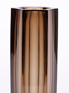 Daum French Art Deco Slice Cut Art Glass Vase