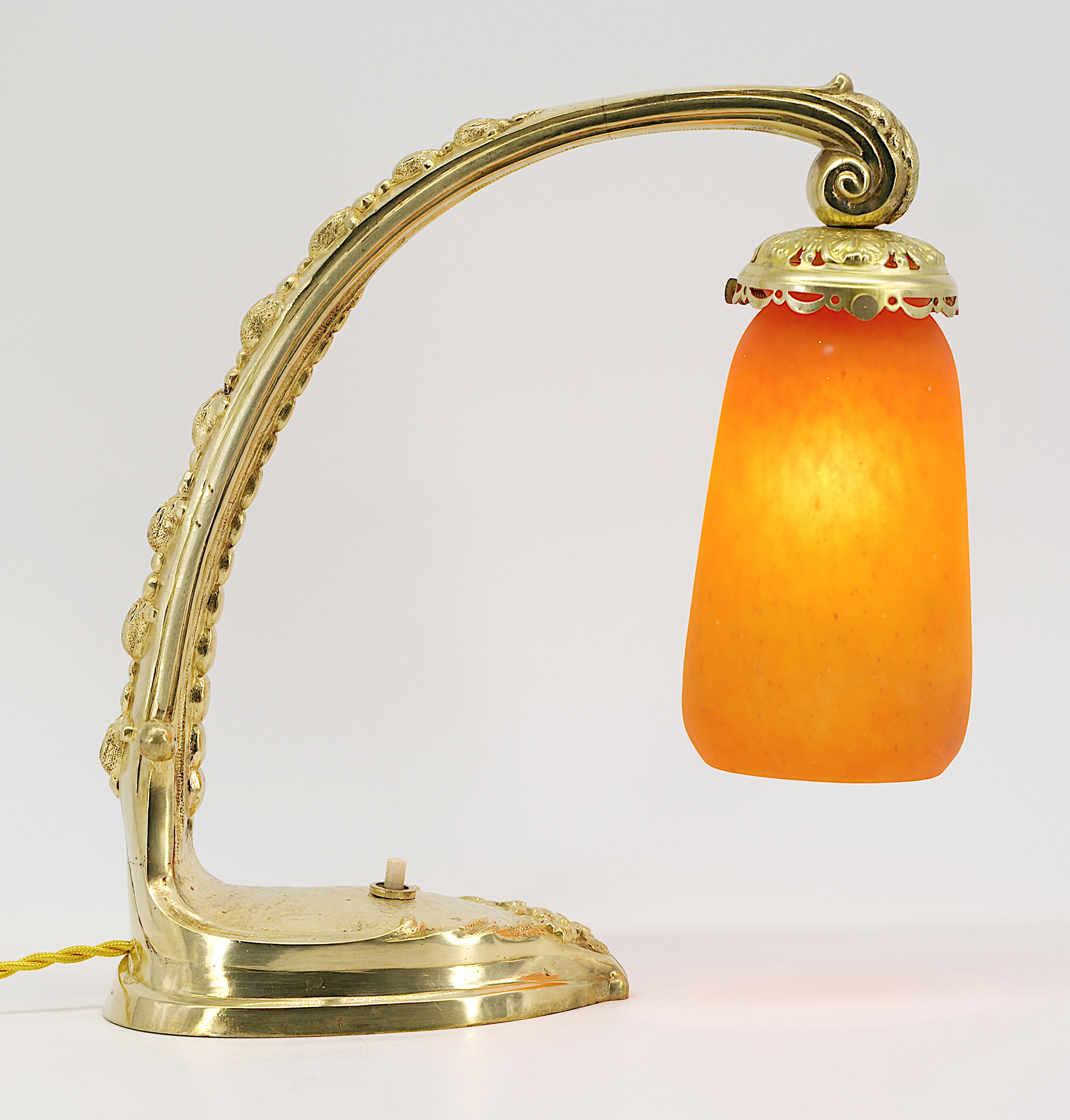 Lámpara de mesa francesa Art Déco Daum, 1915 en venta 6