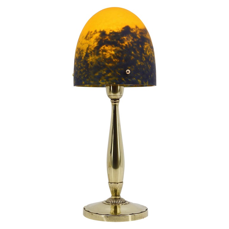 Daum French Art Deco Table Lamp 1920s, 1920s Table Lamps