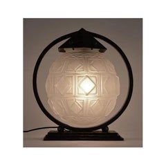 Daum French Art Deco Table Lamp Late 1920s