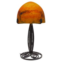 Daum French Art Deco Table Lamp, Late 1920s