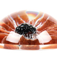 Daum French Glass Floral Paperweight
