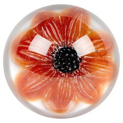 Daum Französisch Glas Floral Briefbeschwerer