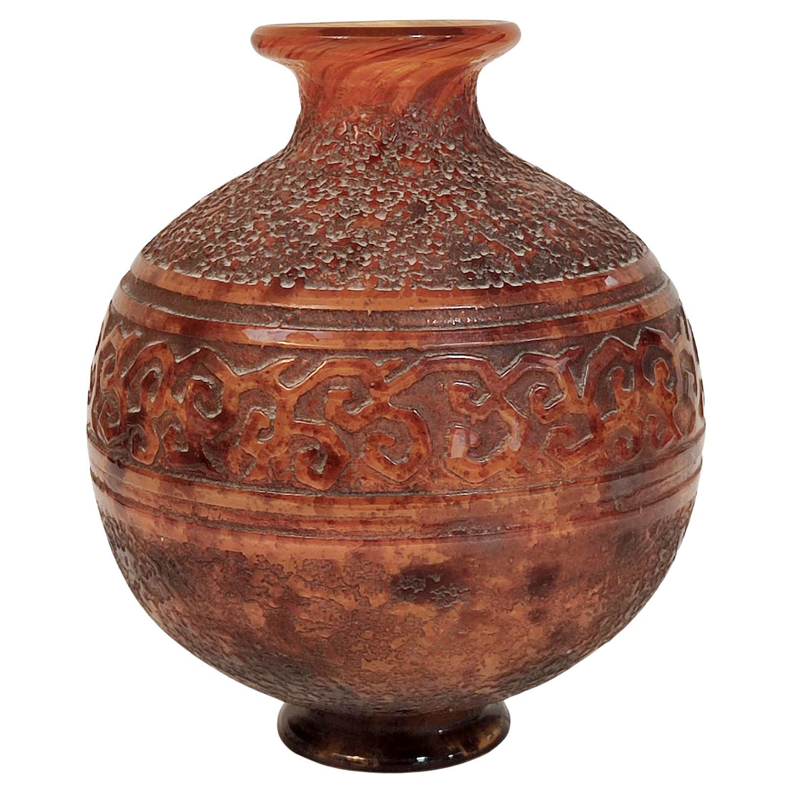 Vaso in vetro Art Déco Daum Frères, Francia, anni
20