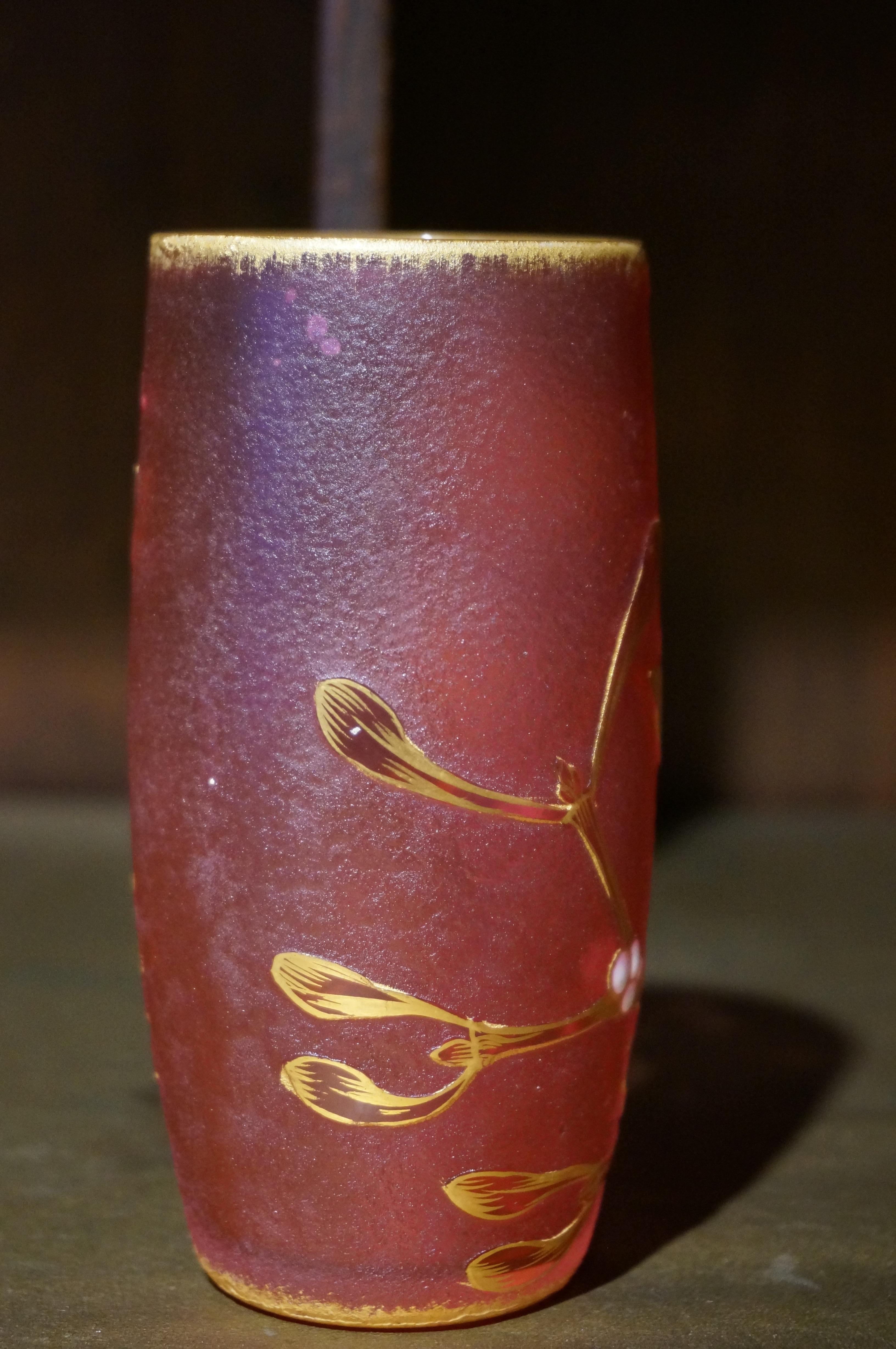 Vase „Gui“ von Daum Freres, Nancy, um 1895 (Art nouveau)