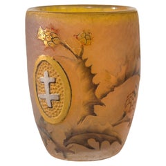 Gobelet en verre Daum, croix de Lorraine, 1906